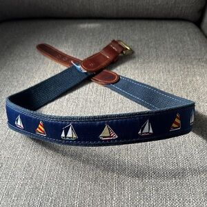 Preston Sailboat Patterned Blue Belt